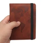 accessoire de voyage portefeuille anti RFID carte du monde