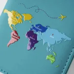 accessoire voyage étui passeport carte du monde
