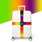 accessoire voyage sangle arc-en-ciel