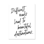 affiche voyage "difficult roads"