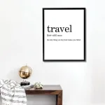affiche décorative de voyage Travel Definition
