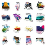 autocollants décoratifs états américains