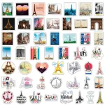 pack de 50 autocollants Paris