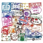accessoires valise autocollants passeport