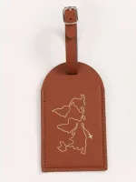 carte du monde minimaliste pour étiquette de bagage