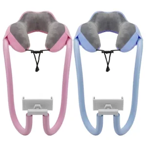 coussin de voyage avec support téléphone portable