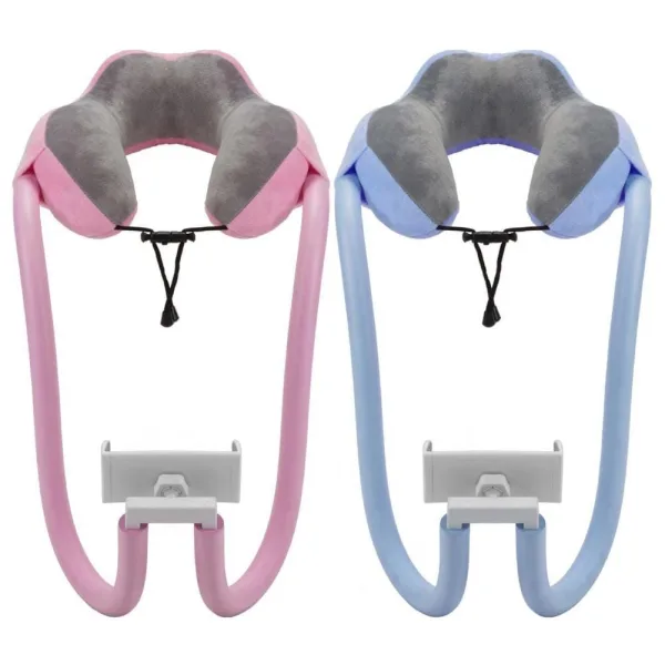 coussin de voyage avec support téléphone portable