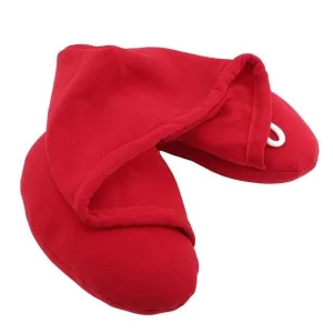 Coussin de Voyage <br>Hoodie Rouge
