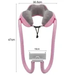 coussin de voyage innovant avec base pour téléphone portable