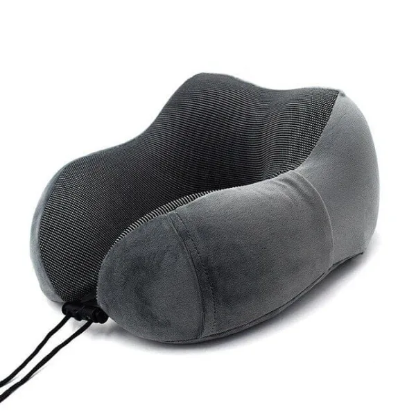 coussin de voyage mémoire de forme gris