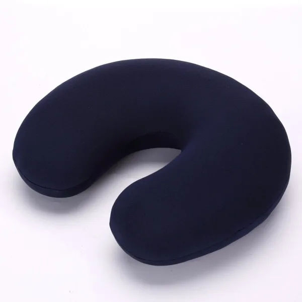 coussin de voyage microbilles bleu marine