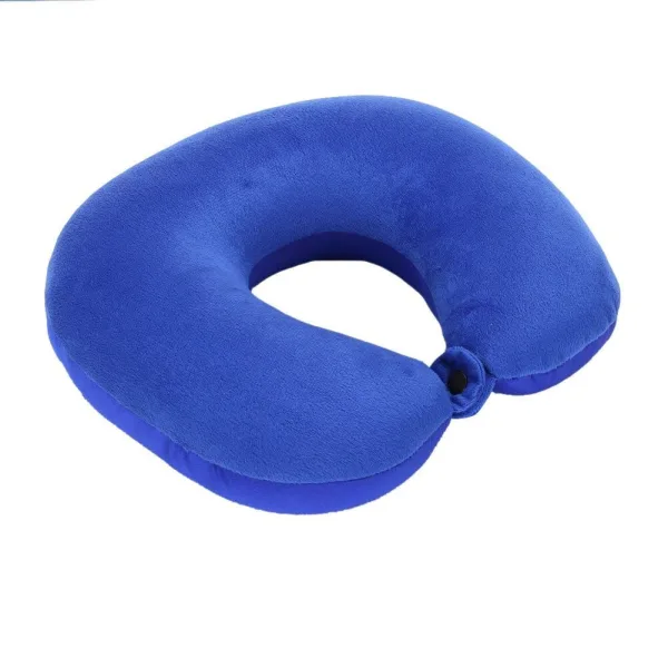 coussin de voyage microbilles confort bleu