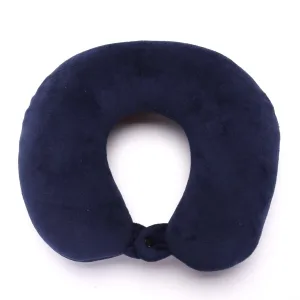 coussin de voyage microbilles confort bleu marine