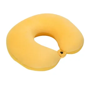 coussin de voyage microbilles confort jaune