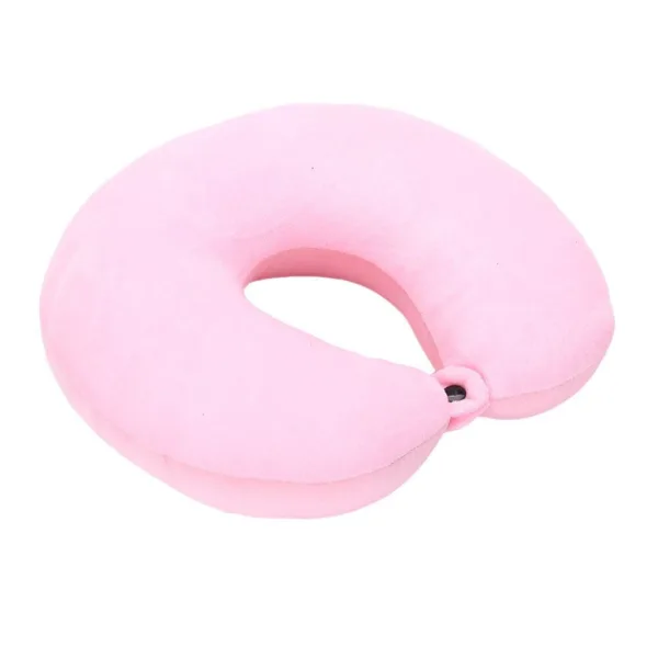 coussin de voyage microbilles confort rose