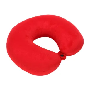 coussin de voyage microbilles confort rouge