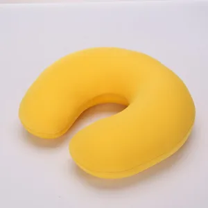 coussin de voyage microbilles jaune
