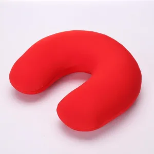 coussin de voyage microbilles rouge