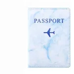 couverture de passeport marbre style avion