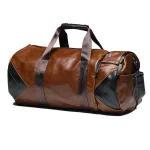 duffle bag marron style vintage