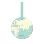 étiquette à bagage globe terrestre