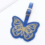 étiquette bagage colorée papillon