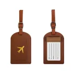étiquette bagage design avion