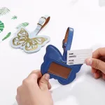 étiquette bagage design papillon