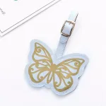 étiquette bagage en papier papillon