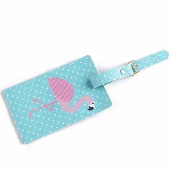 étiquette bagage flamingo