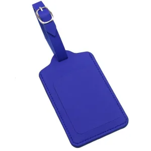 étiquette bagage rectangle bleu marine