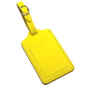 étiquette bagage rectangle jaune