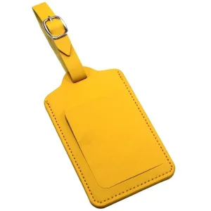 étiquette bagage rectangle jaune foncé