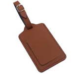 étiquette bagage rectangle marron