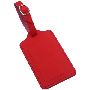 étiquette bagage rectangle rouge