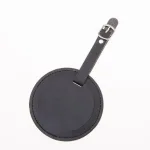 étiquette bagage rond noir