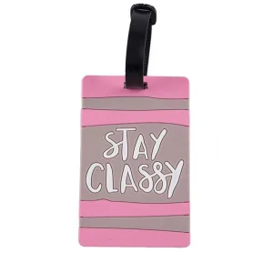 étiquette bagage stay classy
