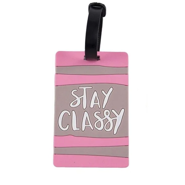 étiquette bagage stay classy