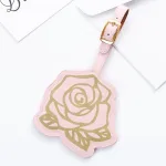 étiquette bagage tendance rose