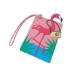 étiquette de voyage flamingo globe-trotter