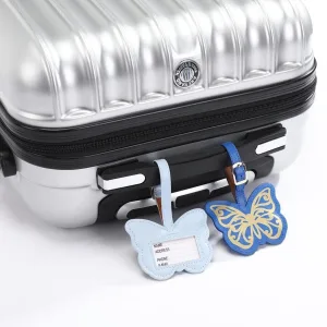 étiquette de voyage papillon