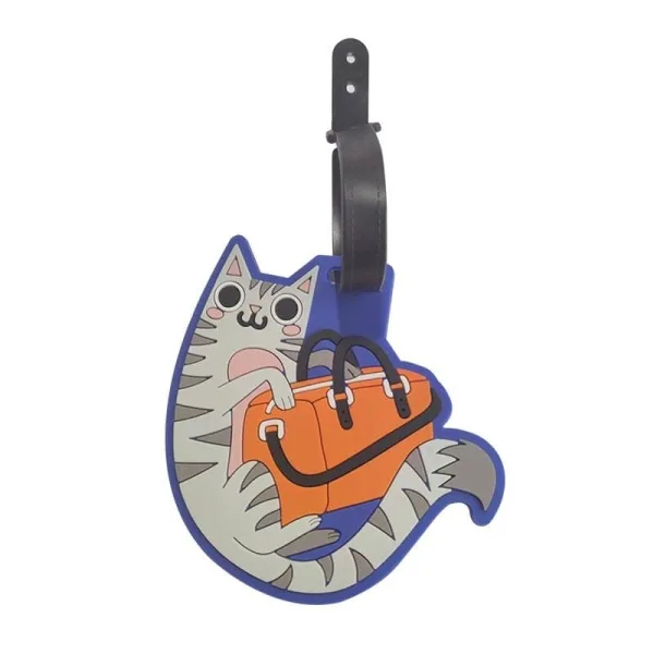 étiquette pour bagage chat