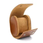 étui montre voyage marron