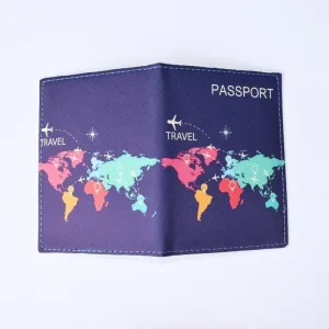 étui passeport carte du monde vibrante