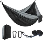 Hamac de Voyage <br>2 Places (Gris/Noir)