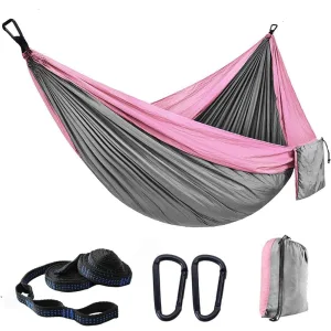 Hamac de Voyage <br>2 Places (Gris/Rose)
