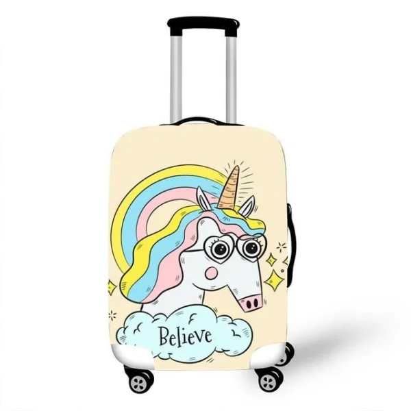 housse de valise licorne "believe"