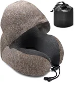 oreiller de voyage ergonomique avec capuche