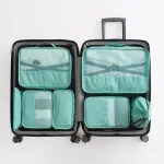 organisateurs de valise dream travel set de 7 turquoise