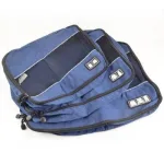 organisateurs de valise travelbasics set de 3 bleu marine